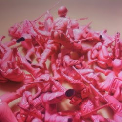 戸泉恵徳　「PINKS」2015/アクリル、キャンバス、パネル/116×116cm