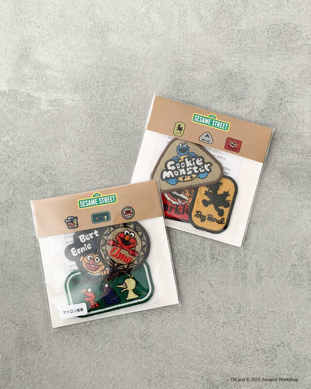 【SM2×セサミストリート】【SESAME STREET meets SM2】「3枚入りワッペンSET」カラー:レッド/ブルー、価格:¥2,750/SM2のワッペンシャツに、追加で付けるのも◎