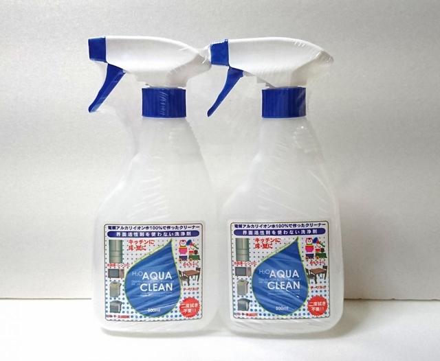 ウッドライン　H2O AQUA CLEAN 超電水アクアクリーン　500ml×2本　1078円