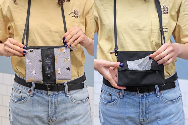 小物などを携帯するのに便利なショルダー型ポーチ【KiU×Bleu Bleuetコラボ】