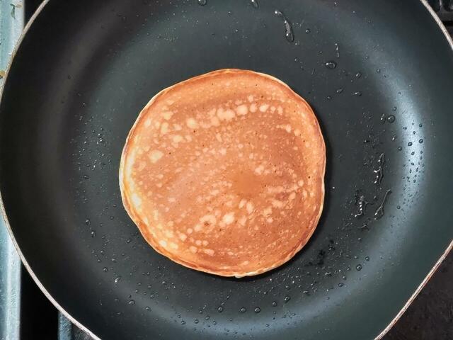 【コストコ オーガニック パンケーキミックス 300g＋900g 1298円】生地がきつね色になったら出来上がりの合図