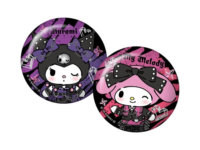 【Happyくじ「Sanrio characters PUNKS PartyHalloween2026〜」】H賞:⽸バッジセット(全5種)/H賞はキャラクター2種類ずつがセットになった缶バッジセット