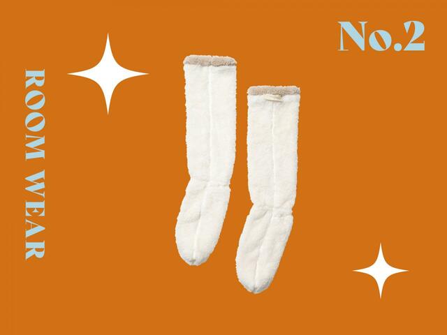 ルームウェア2位：「ウォームスフリース ソックス」　各1,600円（税込）