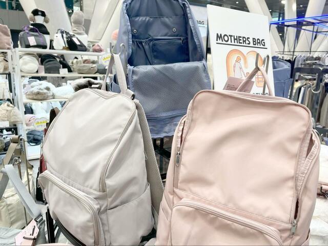【ワークマン 高撥水マザーズバッグインバッグインリュック】カラーはグレー、ピンク、ブルーの3色。グレーなどは家族兼用でも使えそう