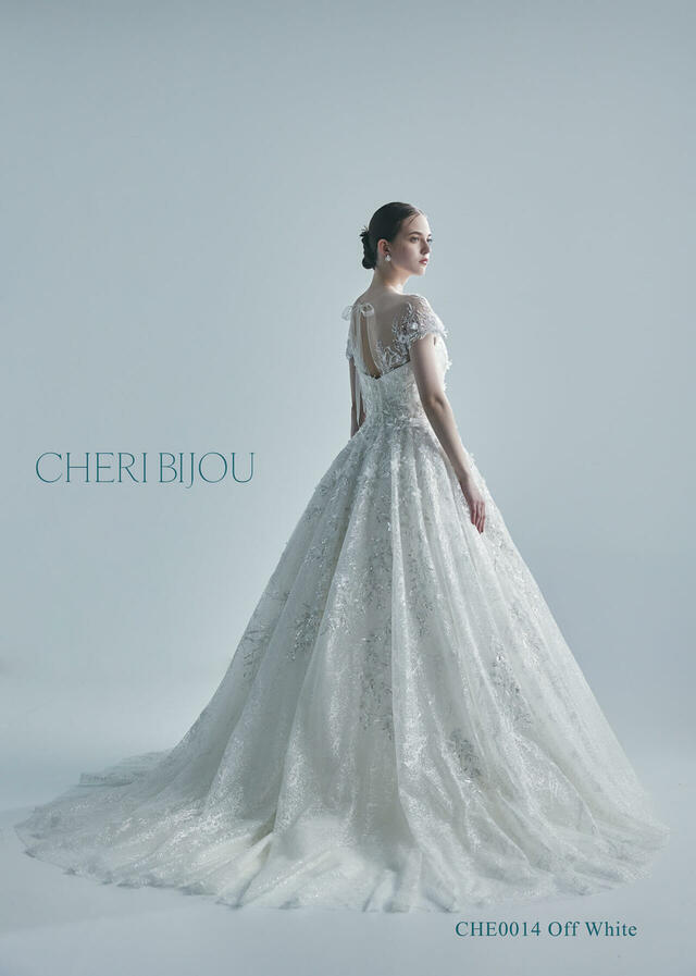 【クラウディア】CHERI BIJOU(シェリービジュー)新作ウェディングドレス｜CHE0014_OffWhite