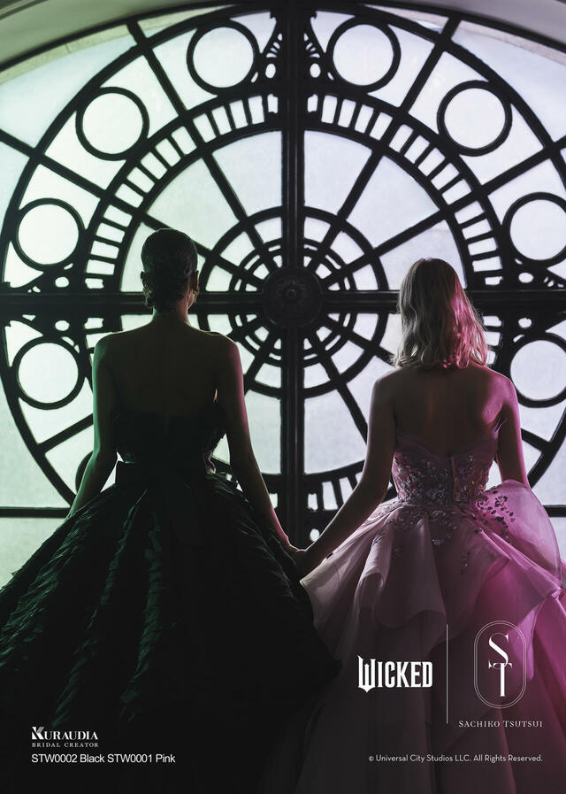 【クラウディア】『ウィキッド』新作ウェディングドレス「WICKED|SACHIKO TSUTSUI」 STW0001_Pink STW0002_Black