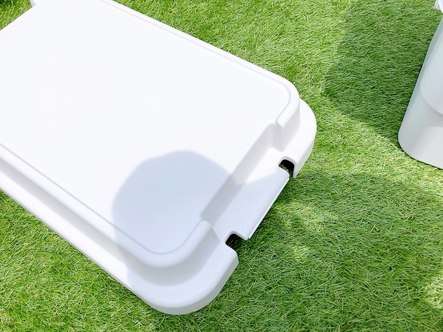 【無印良品 ポリプロピレン頑丈収納ボックス 大 50L】蓋がフラット