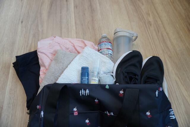 ジム用のアイテムを入れてみたところ