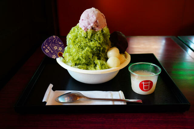 不動行光の宇治抹茶甘酒氷 【「刀剣乱舞 廻」まつり ~京の軌跡~】