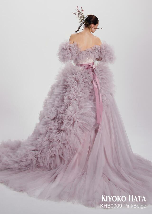 「KIYOKO HATA」新作ウェディングドレス KHB0009_PinkBeige