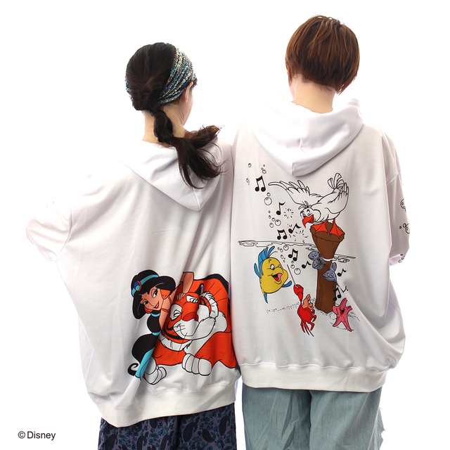【Disney Princess】リトル・マーメイド アラジン BIGサイズパーカー 5,184円(税込)
