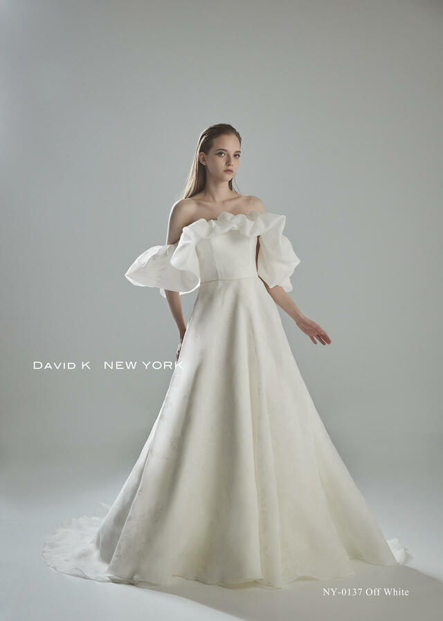 クラウディア｜「DAVID K NEW YORK（デヴィッド ケイ ニューヨーク）新作ウェディングドレス｜NY-0137_Offwhite