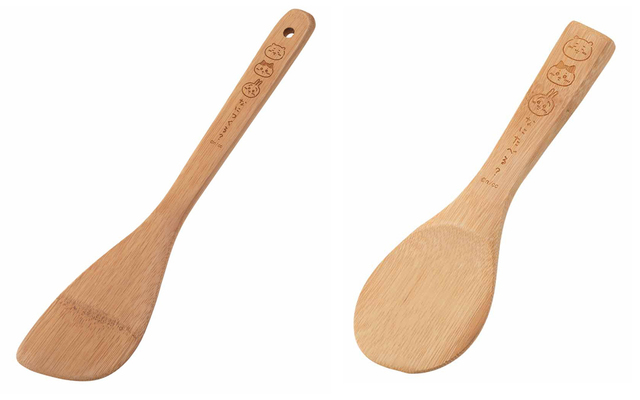 左）なにつくる？竹製ターナー　1,210円(税込)右）なにたべる？　竹製しゃもじ　1,210円(税込)
