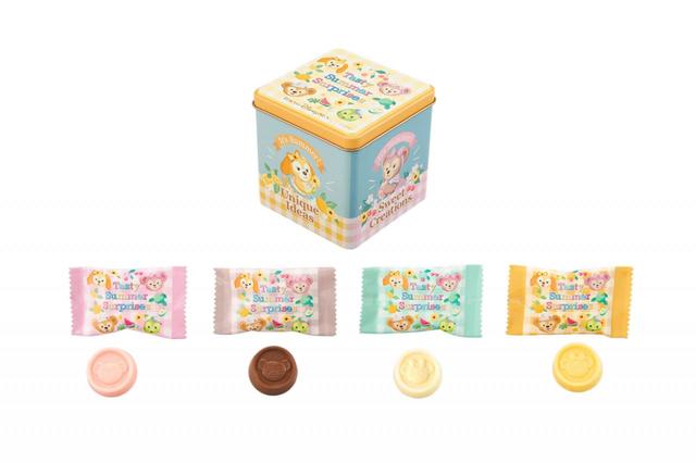 チョコレート 900円｜内容量：65g(12個)[ミルク 3個、ホワイト 3個、スイカ風味 3個、レモン風味 3個]（ホワイトクッキークラム入り）｜ダッフィー＆フレンズのテイスティ・サマー・サプライズ