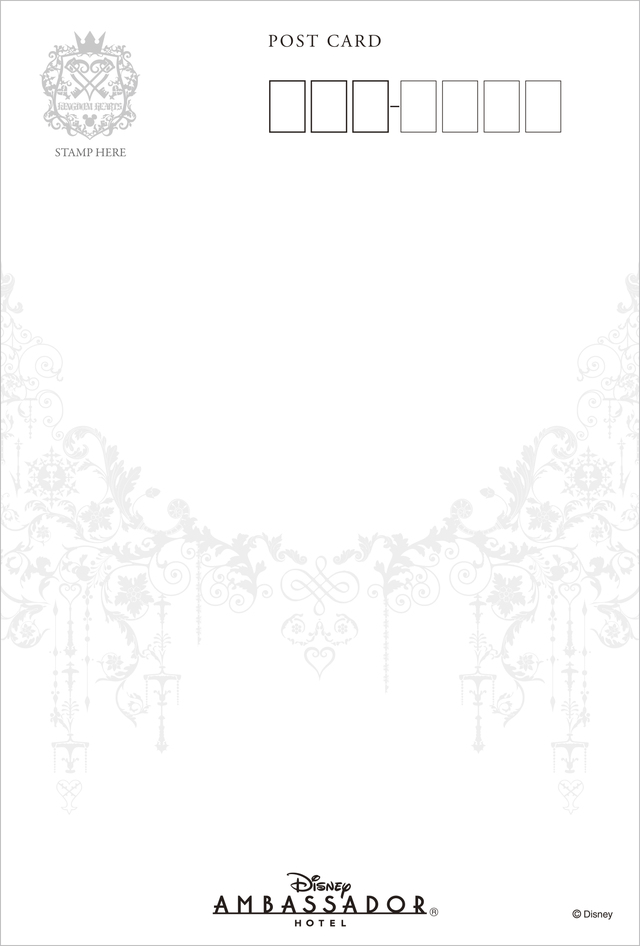 「キングダム ハーツ」スペシャルルーム ポストカード(裏)1