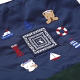 【familiar×紀ノ国屋　トートバッグ】ネイビーを基調に、神戸の港をイメージした刺繍が入っています◎
