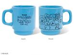 1993年まで発売されていた「たべっ子どうぶつ」のパッケージイラストをプリントしたマグカップ。今のパッケージには描かれていない動物も