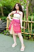 『モアナと伝説の海2』のモアナそのままの仮装さん 気温が高い時期に涼しい衣装なのもポイント