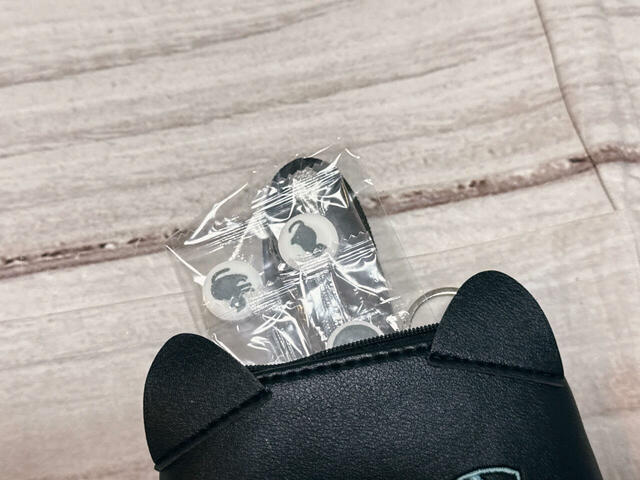 【カルディ　くろねこコインケース】ファスナーを開けるとハロウィンデザインのお菓子が登場！