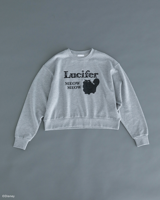 ルシファー英字ロゴスウェット 4,990円｜Green Parks「ディズニーヴィランズ」コレクション