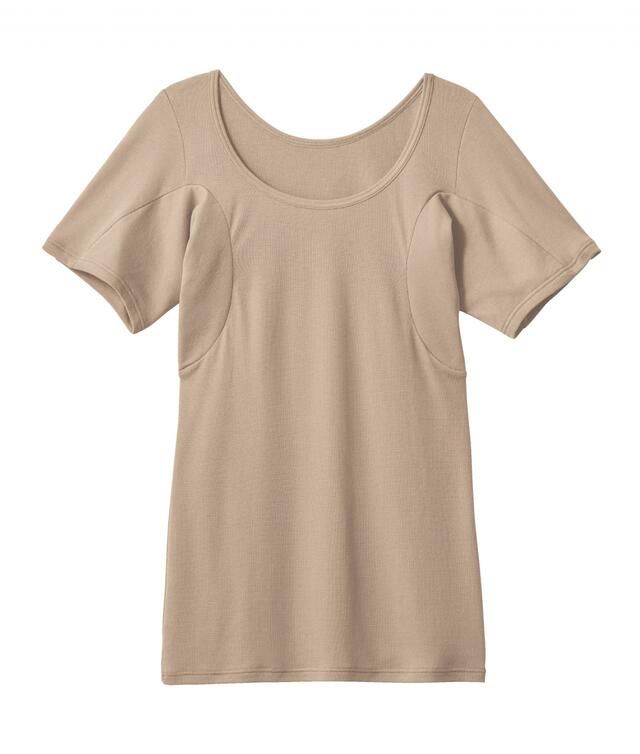 汗取りインナー・綿混背中二重三分袖（超大汗さん）｜￥ 2,590 （税込）