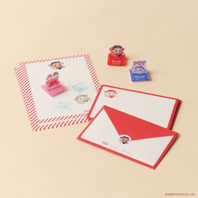 【ペコちゃん×Afternoon Tea LIVING】レターセット ￥1,320、スタンプ 各￥935