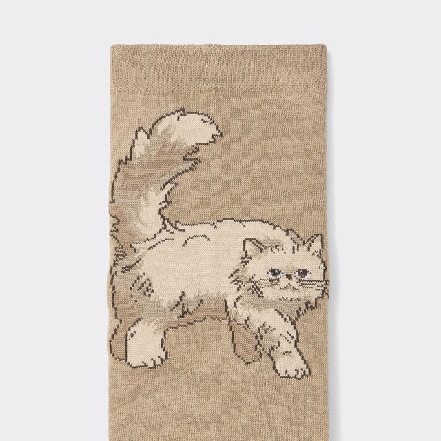 【GU「ハリー・ポッター」スペシャルコレクション】「ソックス Harry Potter」￥390　クルックシャンクス