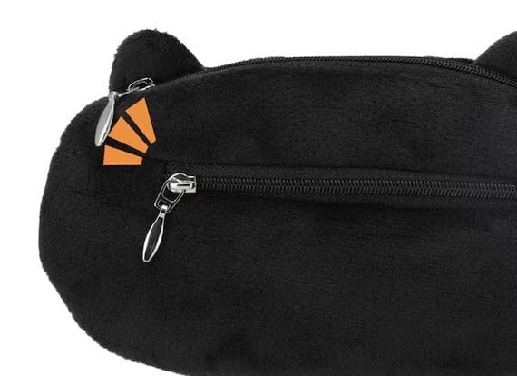 【ニトリデコホーム】「ガジェットケース(デコネコDH02 ブラック)」裏側にもポケットがあります