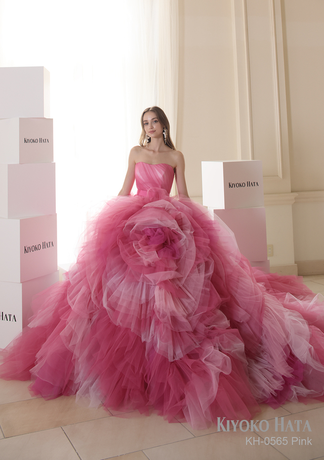 【KIYOKO HATA キヨコハタ】新作ウェディングドレス：KH-0565_Pink