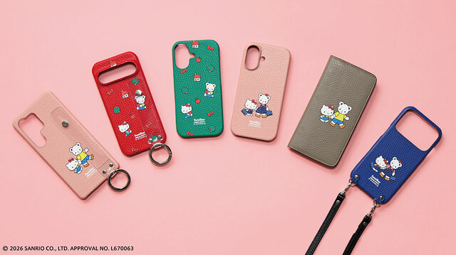 【familiar×ハローキティ】カスタマイズスマホケース（受注販売）17,600円～28,600円（税込）