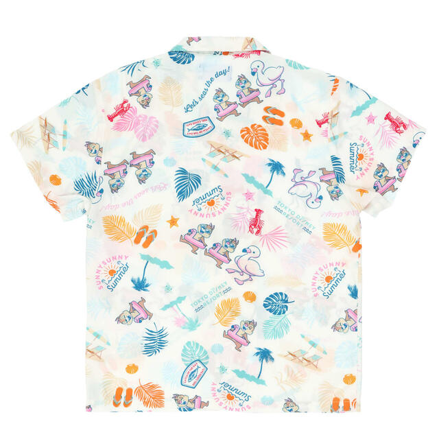 アロハシャツ(140cm) 3,900円｜東京ディズニーリゾート「SUNNY SUNNY Summer」グッズ｜販売店舗：東京ディズニーランド「グランドエンポーリアム」、東京ディズニーシー「タワー・オブ・テラー・メモラビリア」｜発売日：2025年6月5日（木）