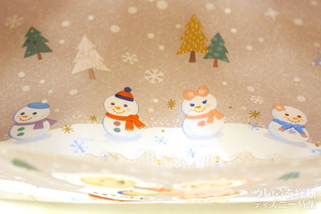 「ダッフィー&フレンズのウィンターホリデー」スーベニランチケースのポケット内側