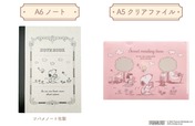 「A6ツバメノート」￥550、「A5クリアファイル」￥396