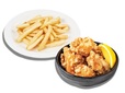 アメリカンダイニングレストラン「トマト&オニオン」唐揚げ、フライドポテト