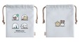【すみっコぐらし&リラックマ トラベルグッズ】巾着 660円/定番サイズの巾着に新柄が登場