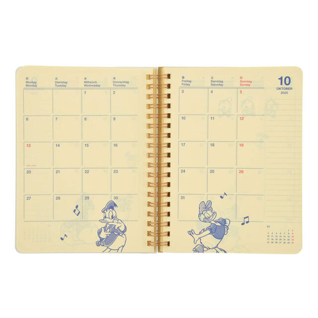 【デルフォニックス】ドナルド、デイジー、ヒューイ、デューイ、ルーイ Rollbahn 手帳・スケジュール帳(L) Calendar＆Organizer 2025 2,200円