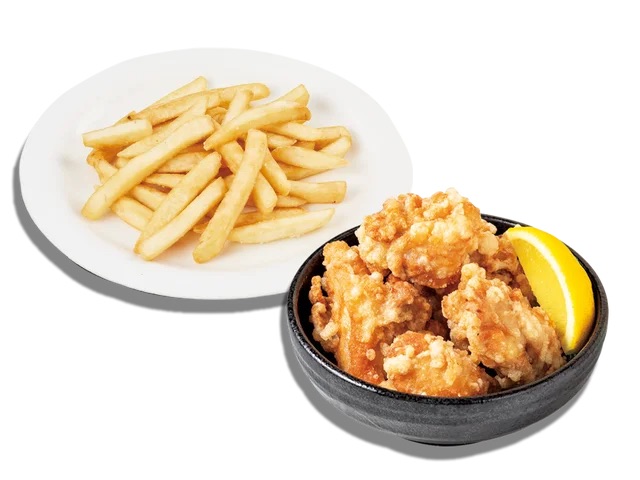 アメリカンダイニングレストラン「トマト&オニオン」唐揚げ、フライドポテト