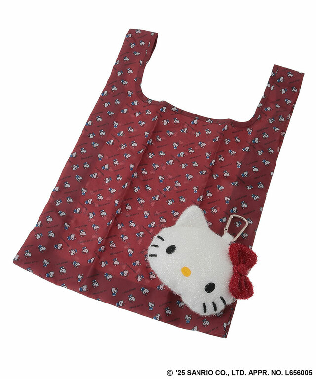 【Green Parks×サンリオキャラクターズ】ポーチ付きエコバッグ/アクセントチャームカラビナ付きでバッグに付けられます◎(税込2,990円)