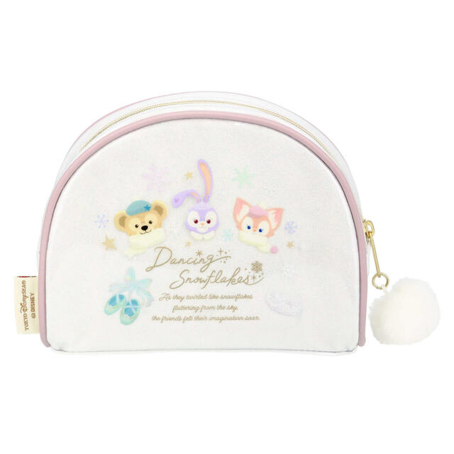 ポーチ 2,900円｜東京ディズニーシー「ダッフィー＆フレンズのダンシング・スノーフレークス」スペシャルグッズ｜販売店舗：東京ディズニーシー「マクダックス・デパートメントストア」｜発売日：2024年11月2日（土）