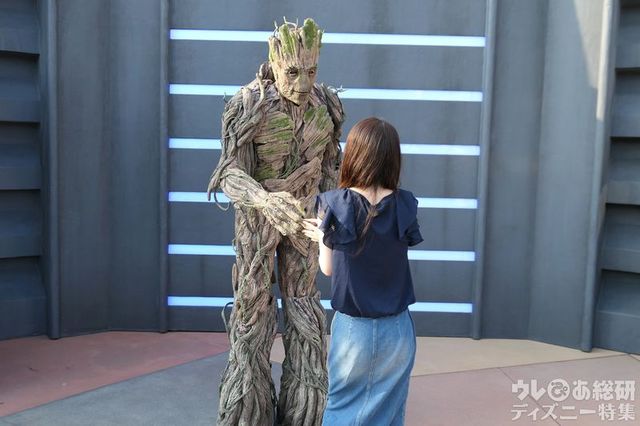 香港ディズニーランドでグルートに会う