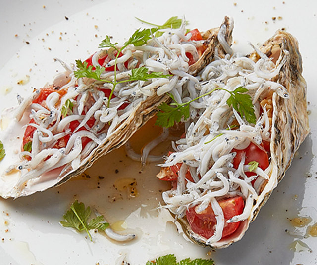 牡蠣のしらす醤油バター