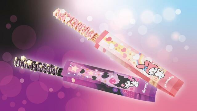 マイメロディ・チュリトス ~いちごヨーグルト味~、クロミ・チュリトス ~カシスショコラ味~ 750円|ユニバーサル・スタジオ・ジャパン「クロミ・ライブ ~世界クロミ化ツアー クリスタル・クリア~」