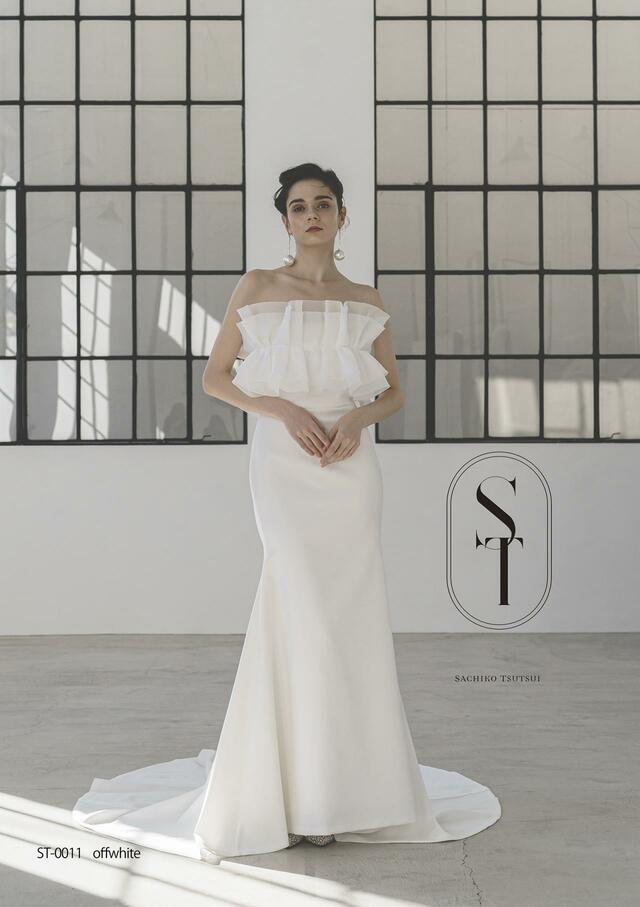 「ST」新作ウェディングドレス　ST-0011_Offwhite