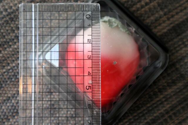 【島根グルメ：吉岡製菓 ルビーのいちご】1個あたり約6cmと、満足感の高いポーションでした