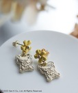 【リラックマ×ロペピクニック】マットフラワーピアス