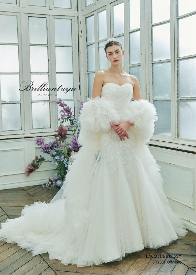 KURAUDIA × PLACOLE & DRESSY（クラウディア×プラコレ）新作ウェディングドレス｜BRI1501_Offwhite