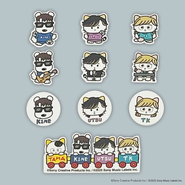 【TM NETWORK×タマ＆フレンズ】「タマ＆フレンズ コラボ・フレークシール」キュートなコラボデザインのシール