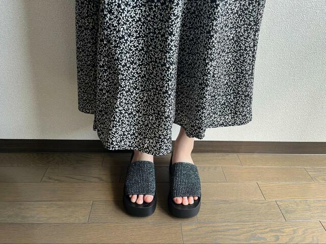 【LOWRYS FARM　カンドウフィットニットサンダル】クッション性が高くて疲れにくく、靴ずれもなし！旅行にもおすすめです