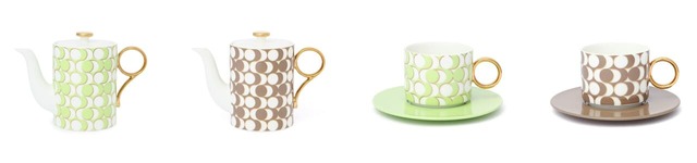 【ピエール・エルメ・パリ×Francfranc】「PH / ティーポット」各￥3,800、「PH / カップ＆ソーサー」各￥2,800