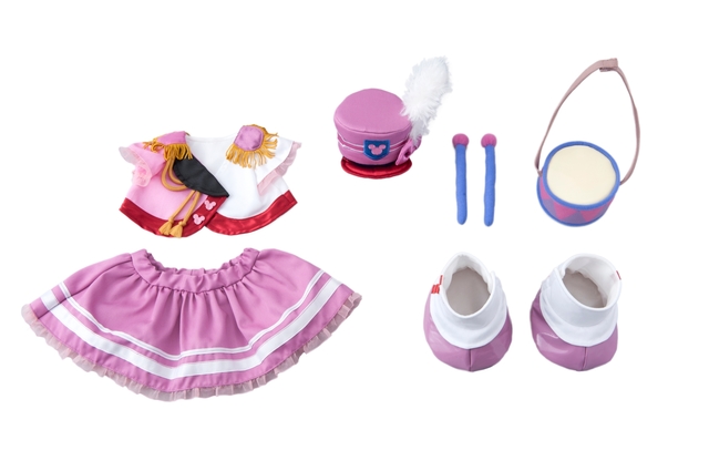 コスチュームセット（シェリーメイ）¥4,800  セット内容／ジャケット、スカート、ぼうし、くつ、太鼓、太鼓ばち｜東京ディズニーリゾート35周年「ダッフィー＆フレンズのハッピーマーチングファン」スペシャルグッズ